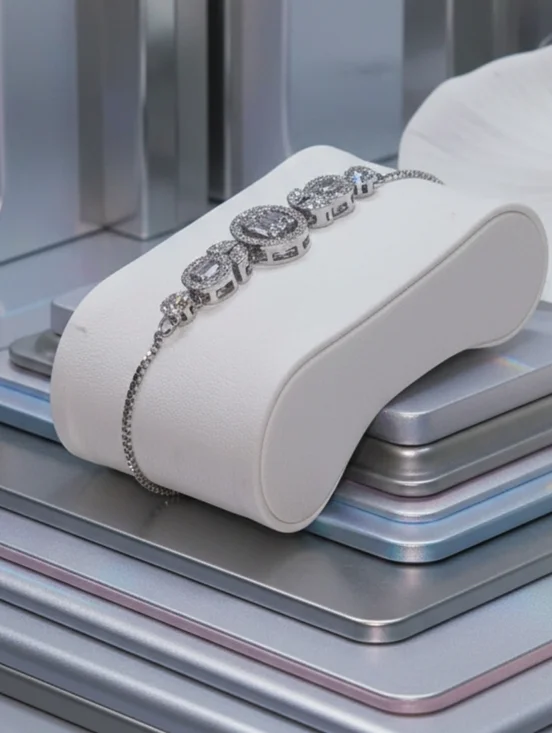 Silver Pave Crystal Bracelet - Picture 3 of 5